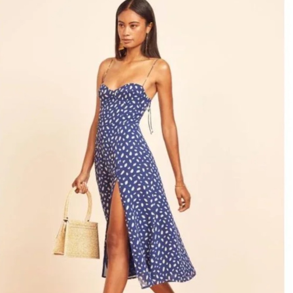 Reformation Juliette Dress Splash Moray Midi